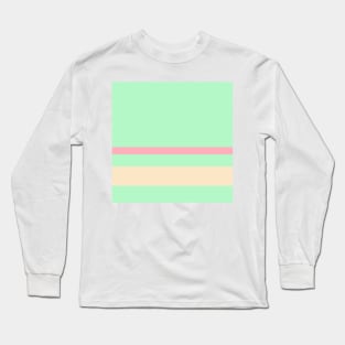 A prodigious alliance of Soft Pink, Blue Lagoon, Magic Mint and Bisque stripes. Long Sleeve T-Shirt